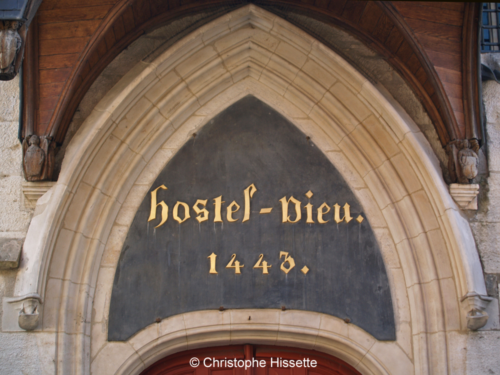 Hospices de Beaune, entrée de l'Hôtel-Dieu, Bourgogne, France
