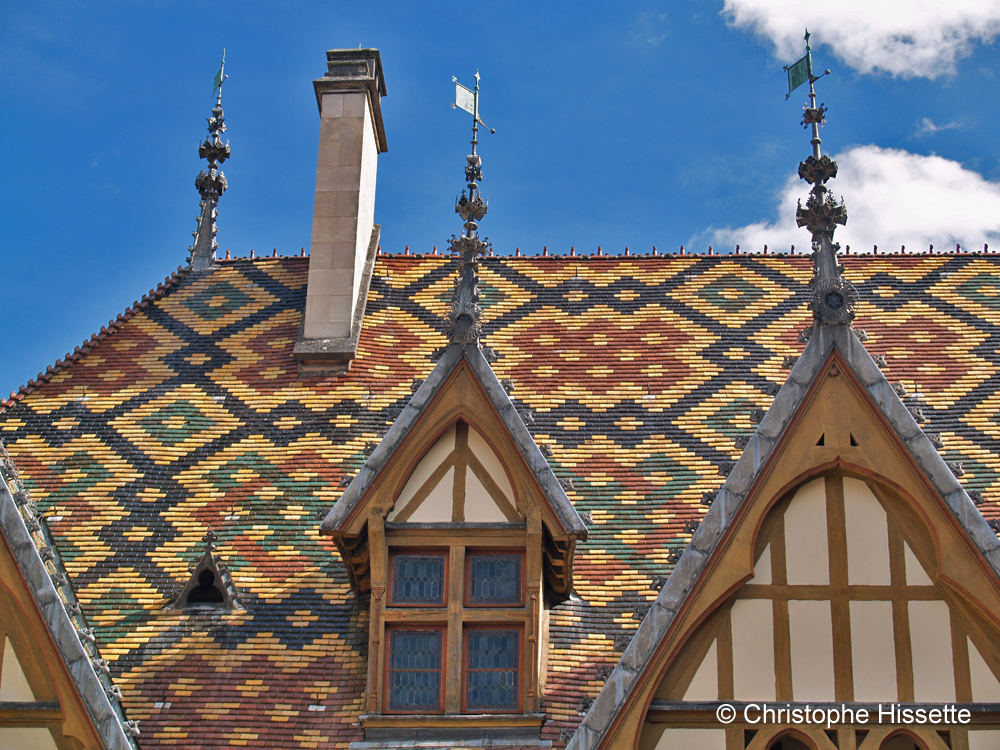 Roof of the Hospices de Beaune, Hôtel-Dieu, Burgundy, France