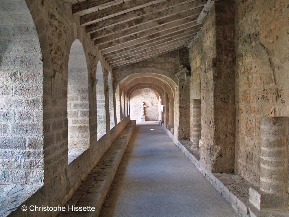 Galery of the Abbey of Gellone (UNESCO World Heritage - Camino de Santiago), Saint-Guilhem-le-Désert, France